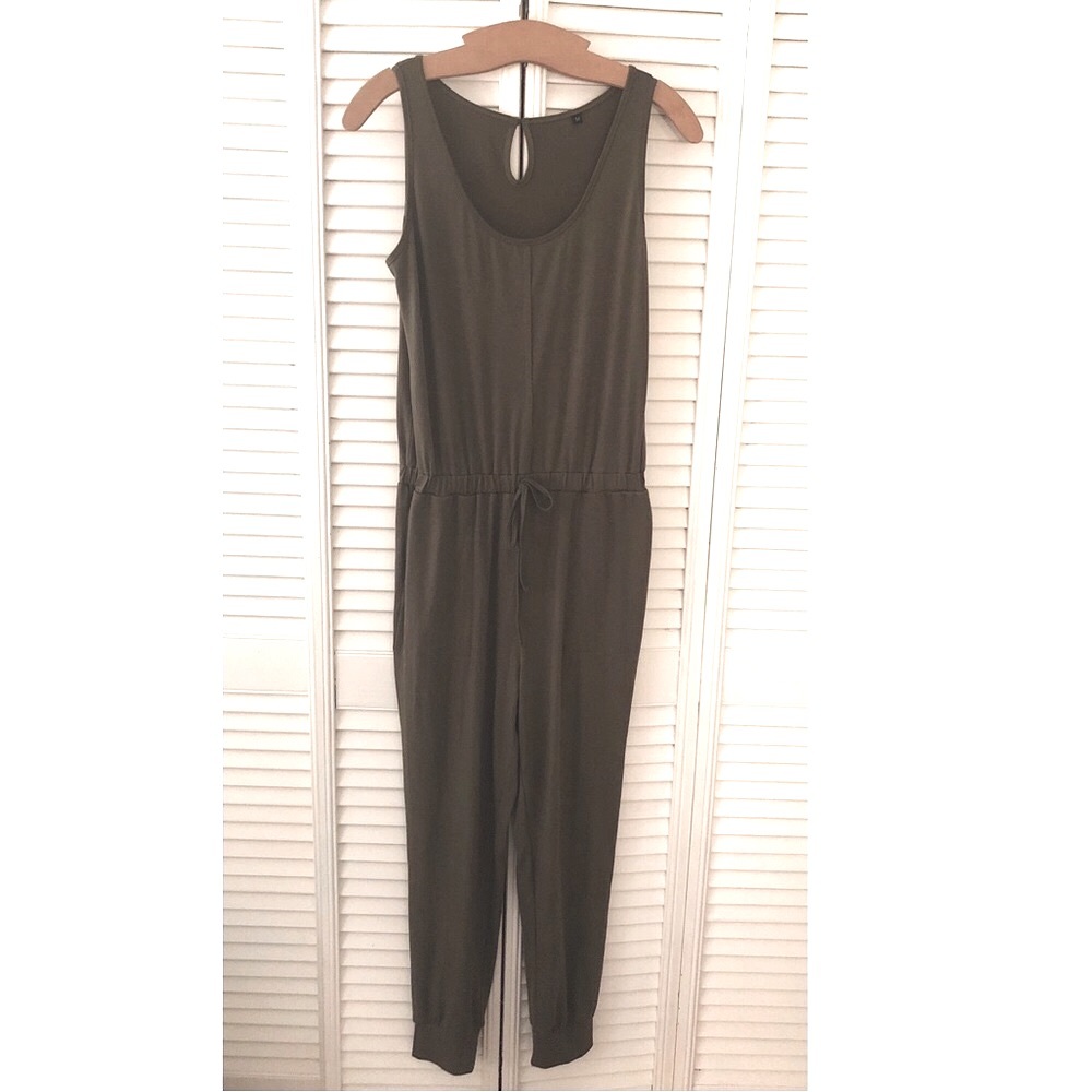 Olive Knit Jumpsuit